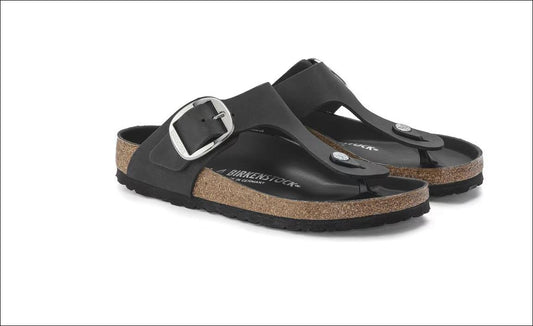 Birkenstock gizeh big buckle leather 1023334 black
