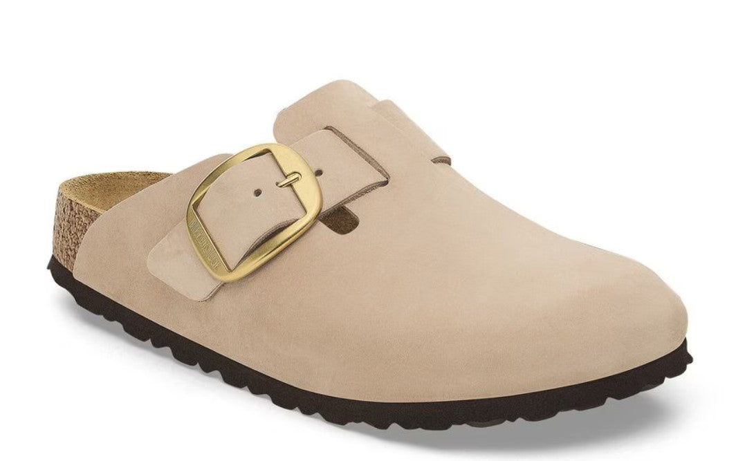 Birkenstock boston big buckle 1028052 nubuck sandcastle