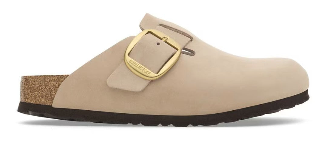 Birkenstock boston big buckle 1028052 nubuck sandcastle