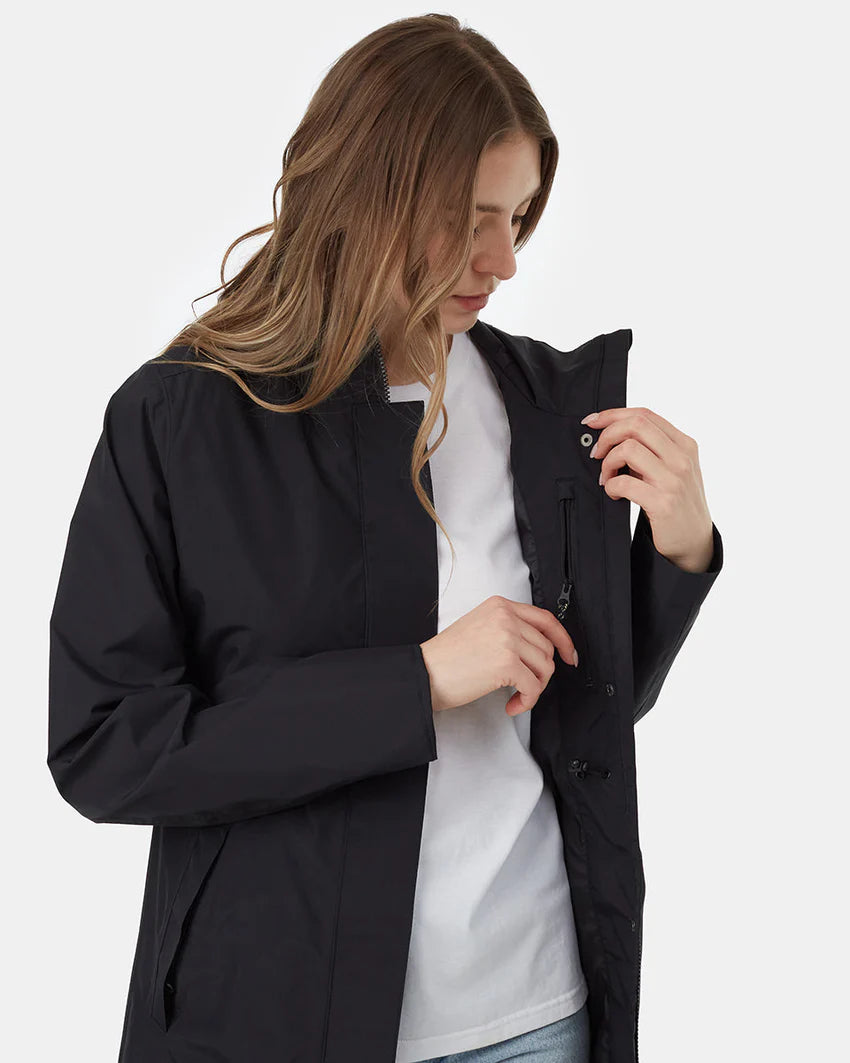 Ten Tree Nimbus Long Rain Jacket tcw4649 0164 black