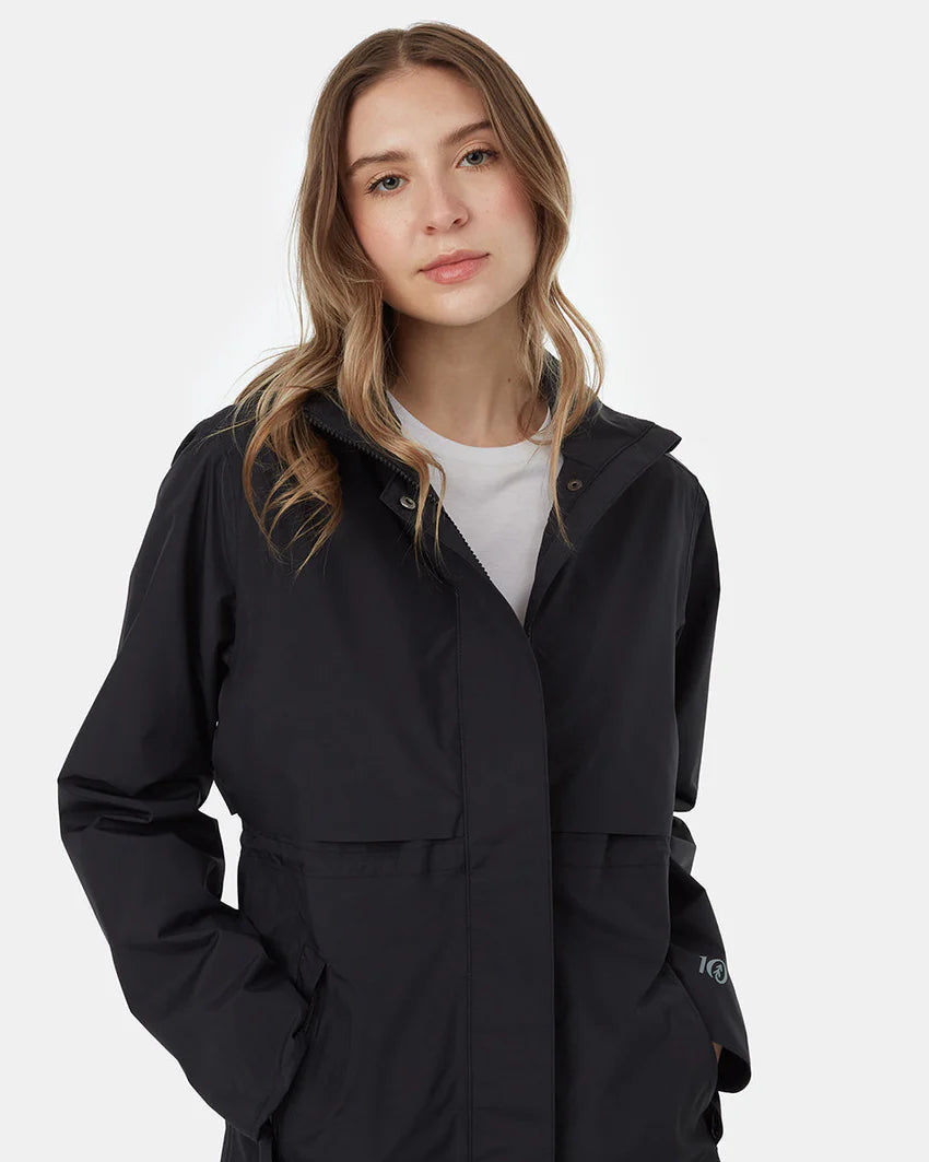 Ten Tree Nimbus Long Rain Jacket tcw4649 0164 black