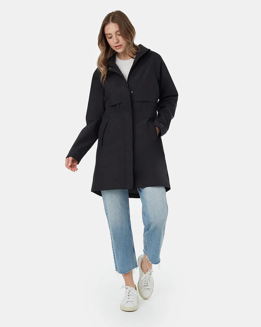 Ten Tree Nimbus Long Rain Jacket tcw4649 0164 black