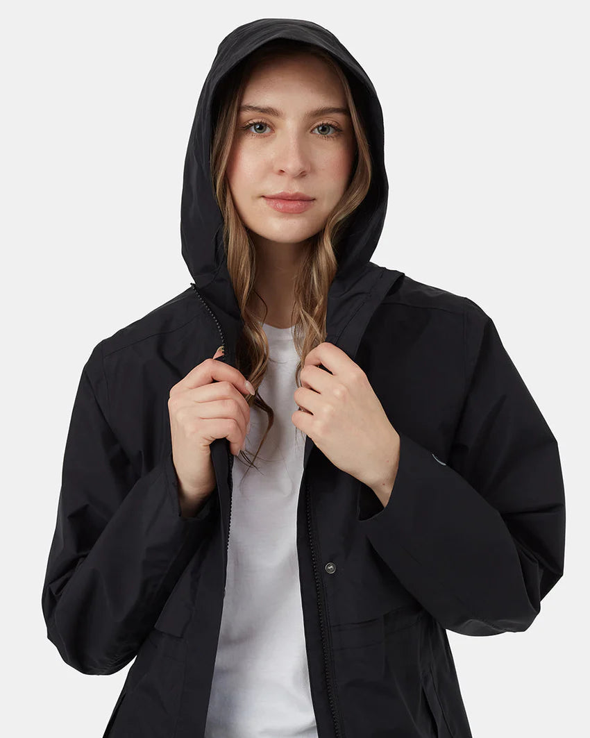 Ten Tree Nimbus Long Rain Jacket tcw4649 0164 black