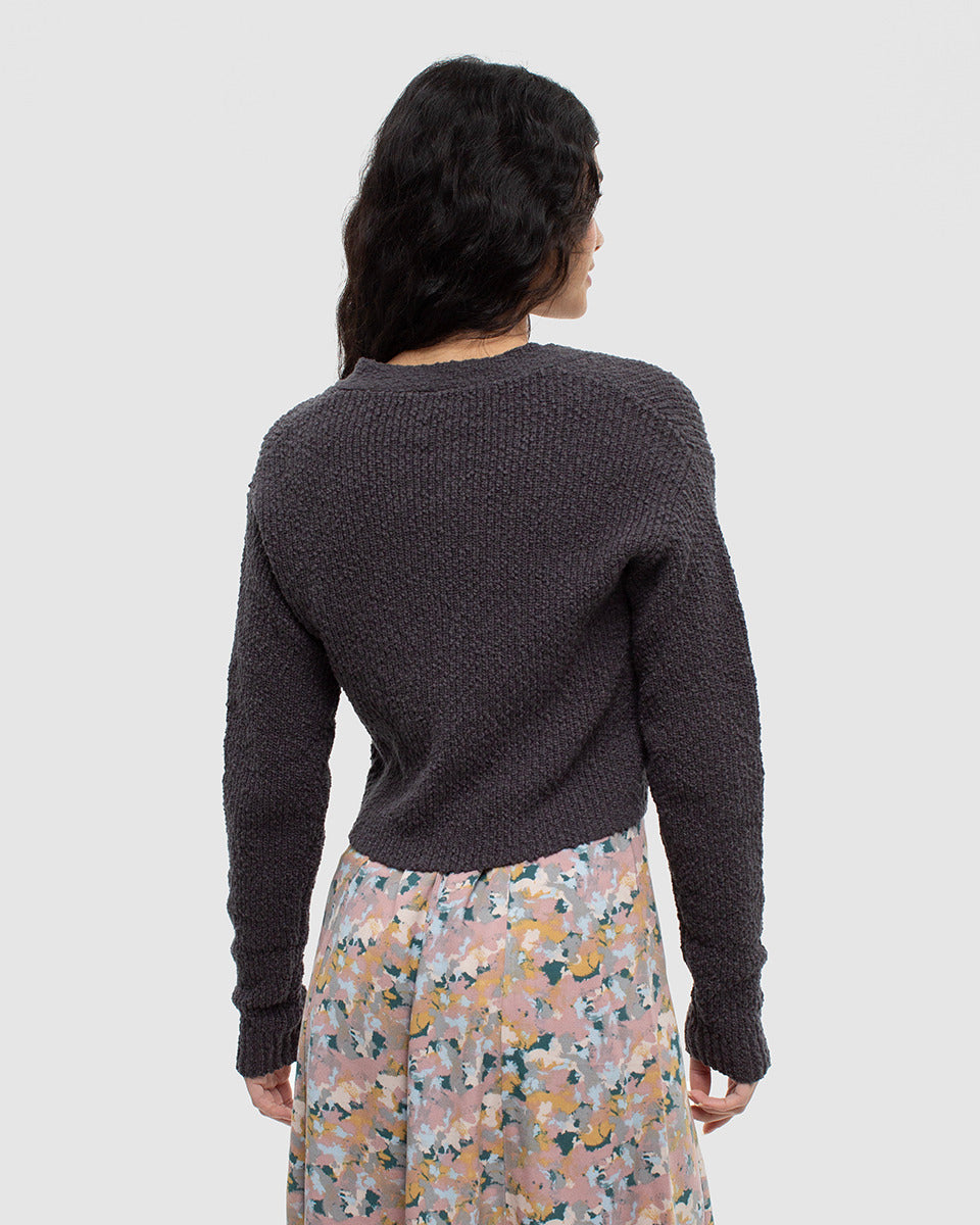 Ten Tree poplar cardigan tcw5713-2275 graphite