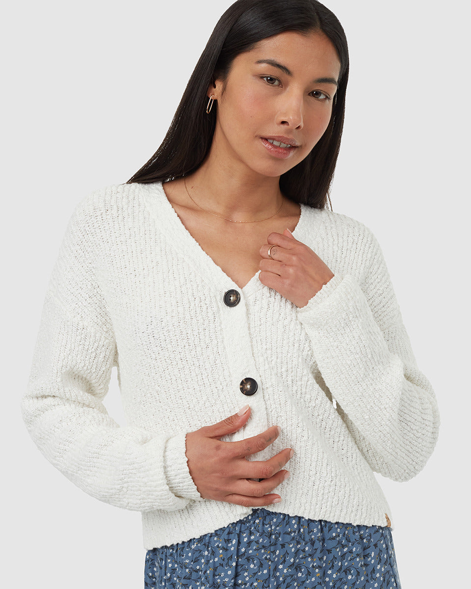 Ten Tree poplar cardigan tcw5713-2921 vintage white