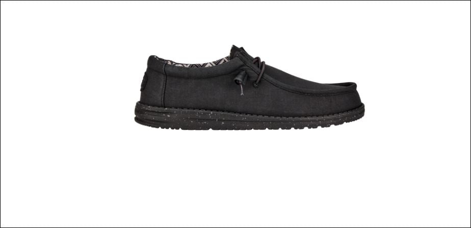 Hey Dude mens wally stretch canvas 40700-060 black
