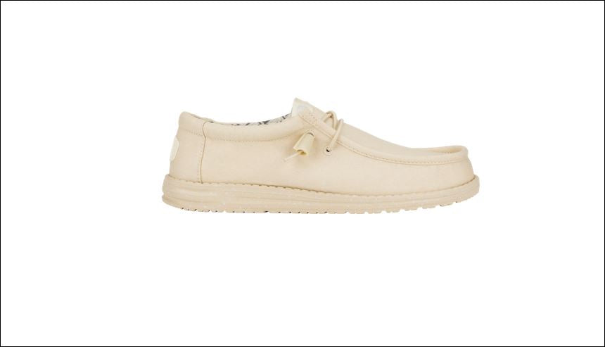 Hey Dude mens wally stretch canvas 40700-1ka white