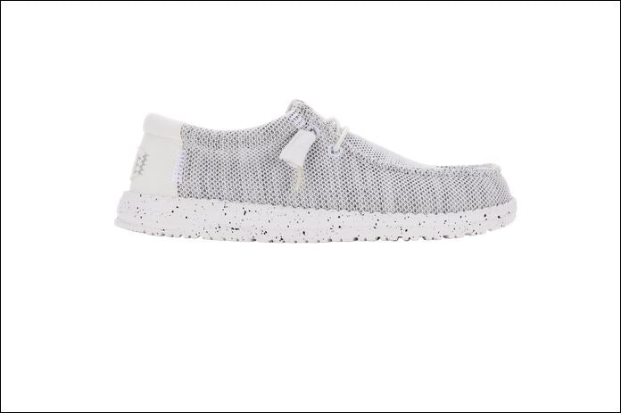 Hey Dude mens wally stretch sox 41898-1uo white & grey
