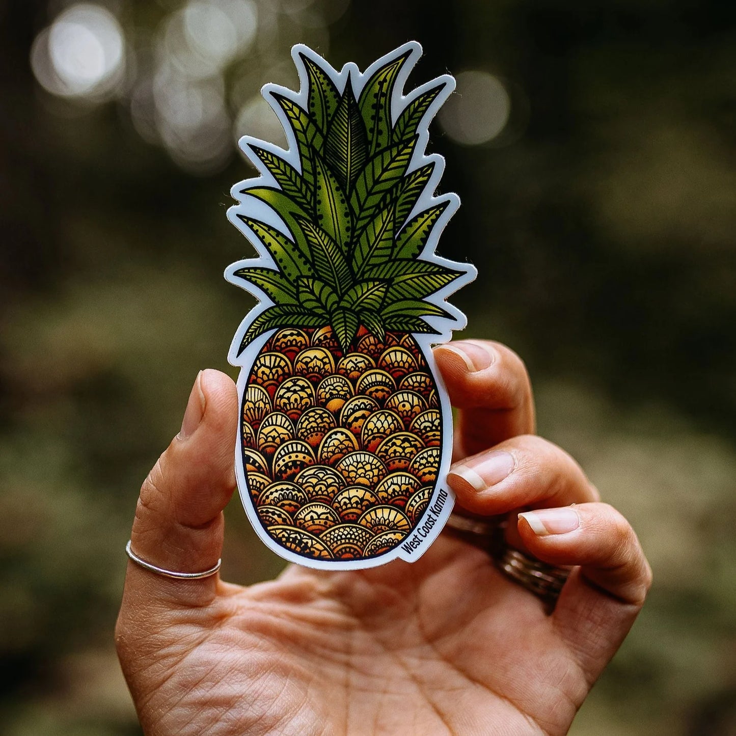 West Coast Karma Pineapple Sticker