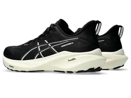 Asics womens gt-2000 13 1012b666-003 regular width black & white