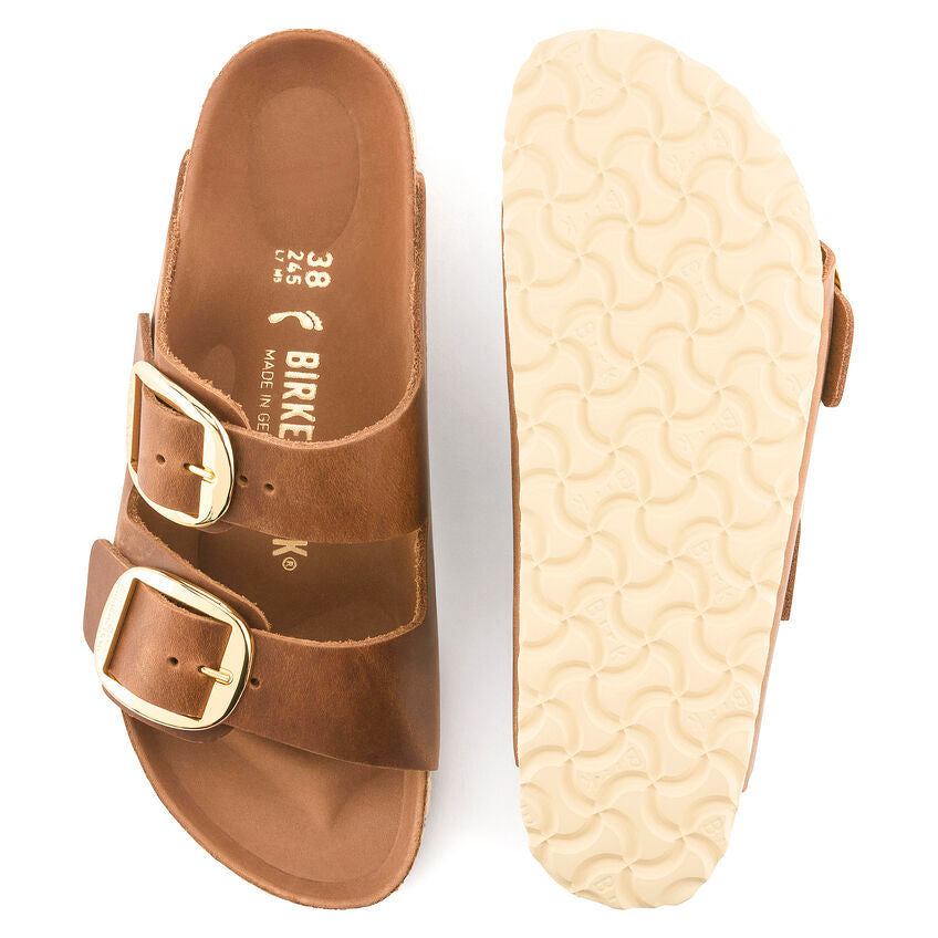 Birkenstock oiled leather arizona big buckle n1011073 cognac