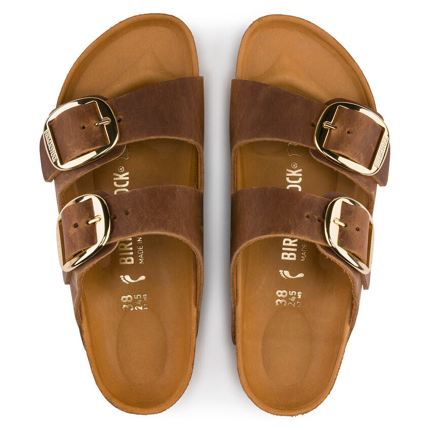Birkenstock oiled leather arizona big buckle n1011073 cognac
