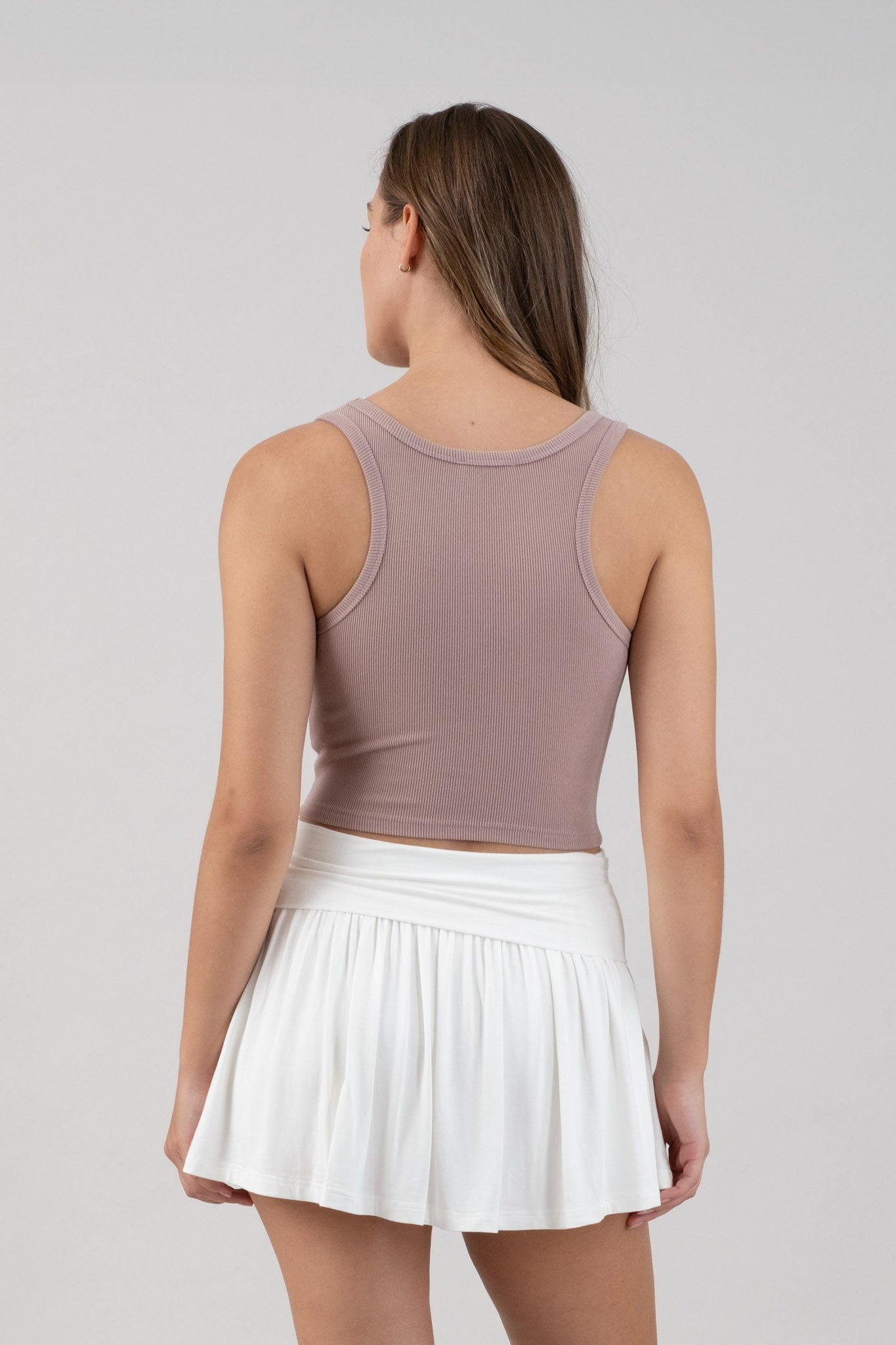Malibu crop tank tw1617 dusty mauve