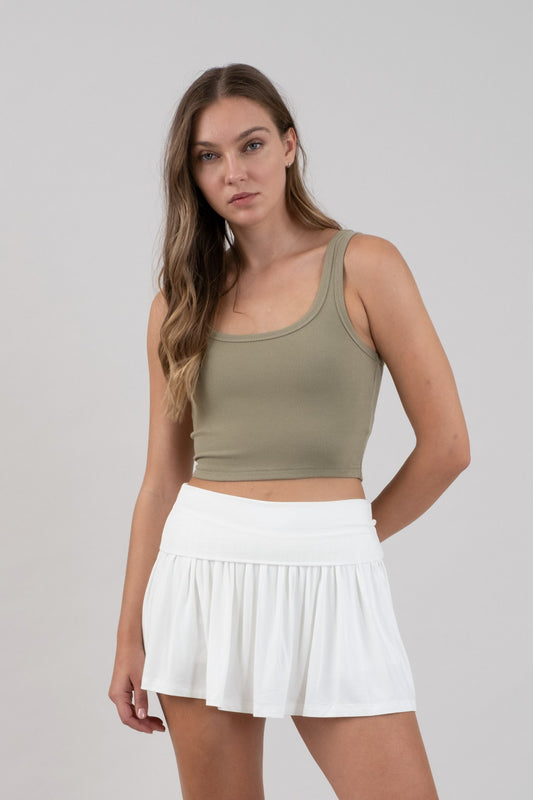 Malibu crop tank tw1617 light olive