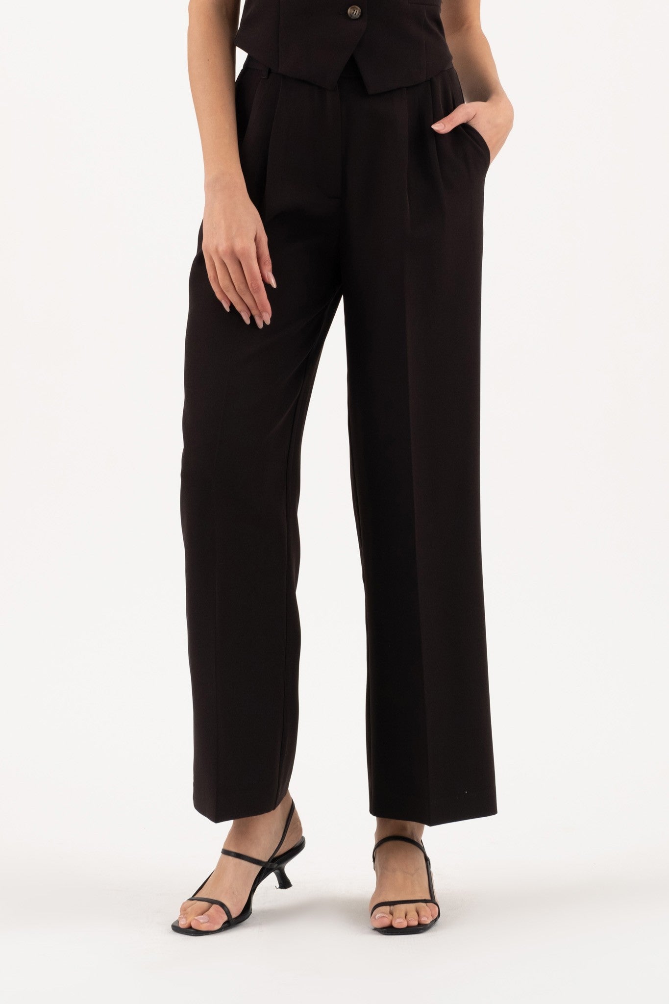 Malibu high waisted wide legged pant tw1688 black
