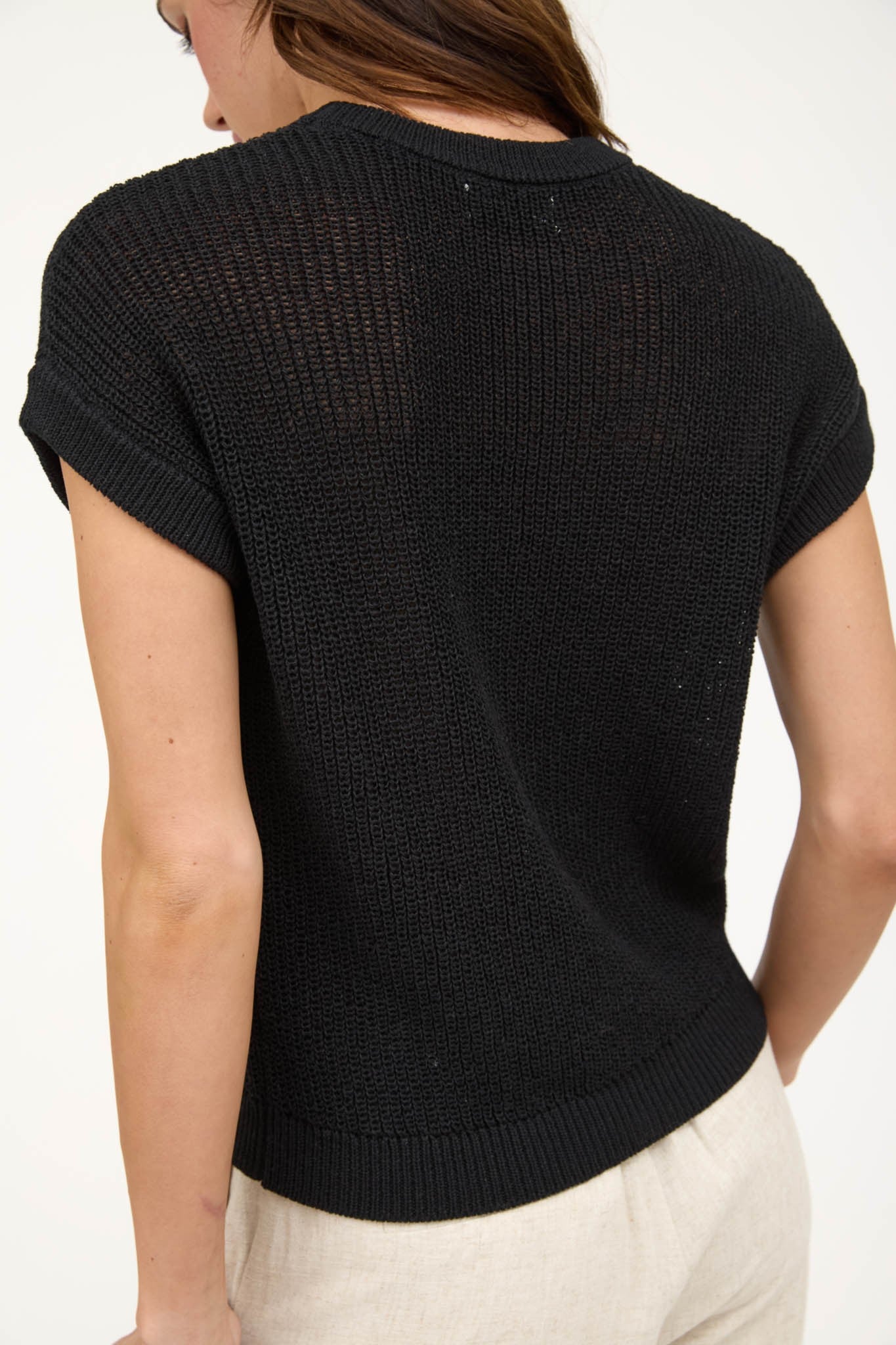 Malibu short sleeve sweater tw1753 black