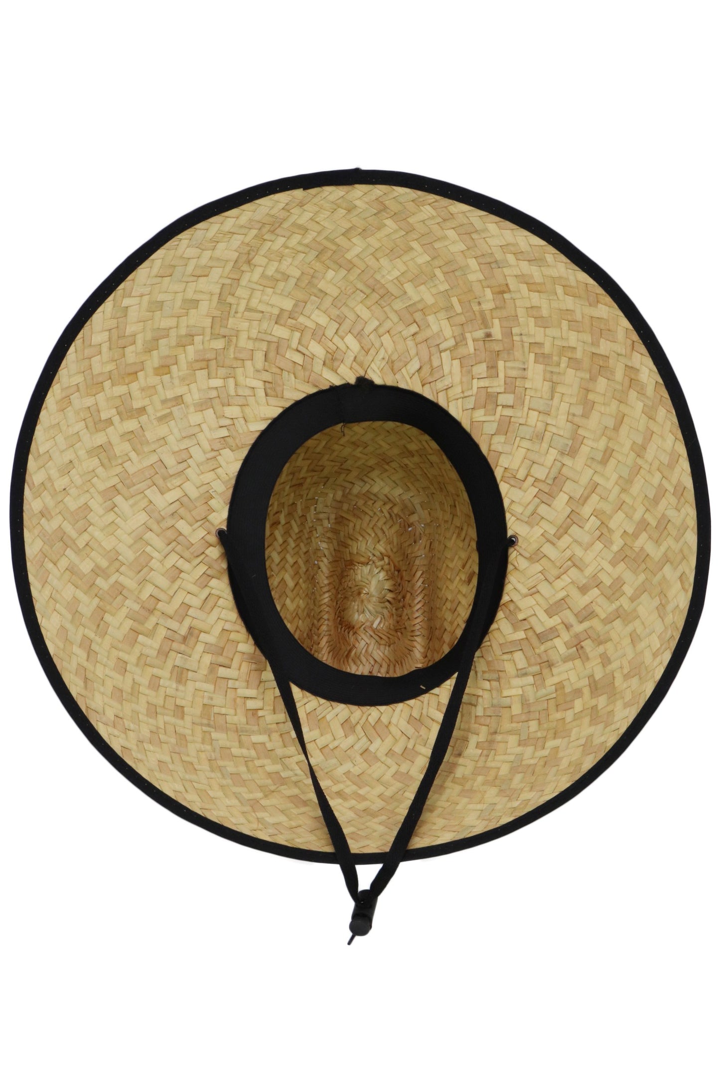 Malibu rooster el gallo patch eyelet straw lifeguard hat cb-277 black