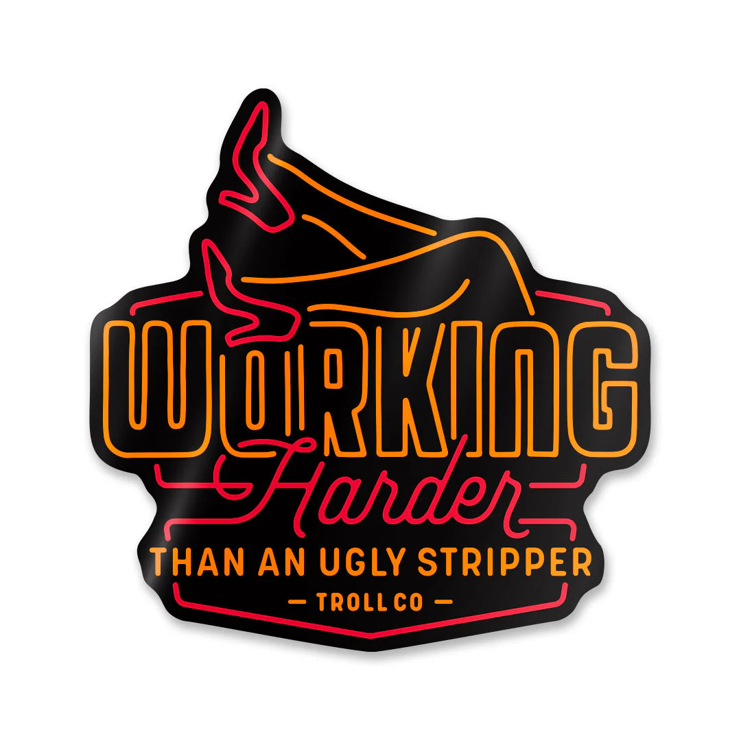 Dirty Hands clean money whus neon sticker tc2102