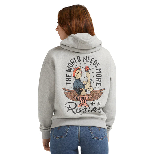 Dirty hands clean money womens world needs more rosies hoody tc2196 grey