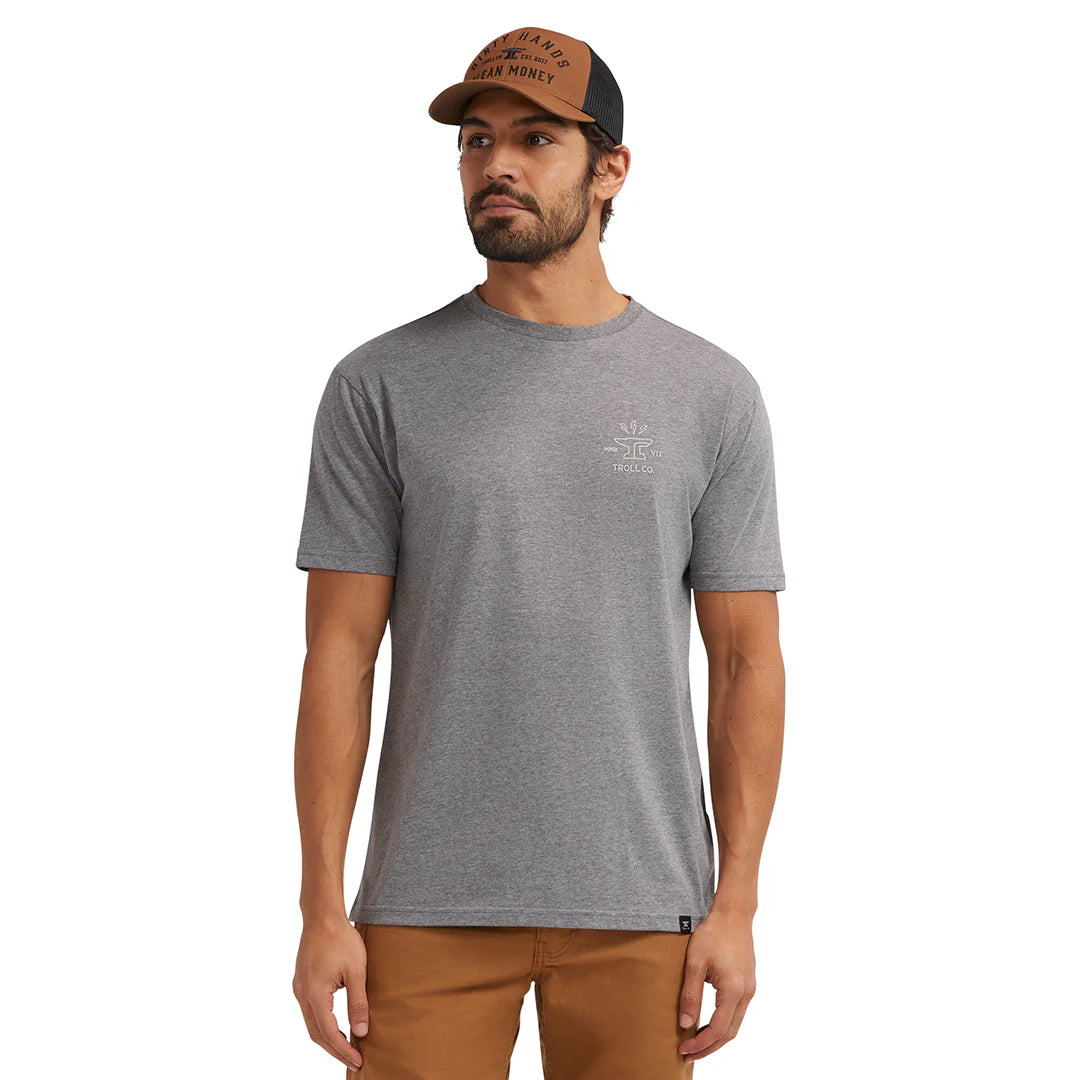 Dirty Hands Clean Money twisting wrenches tshirt tc2231 charcoal heather