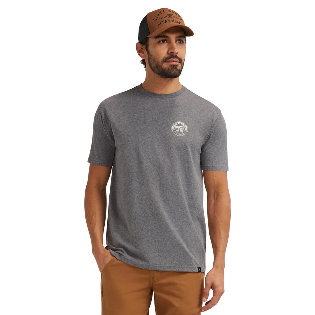 Dirty Hands Clean Money slic tshirt tc2282 charcoal heather