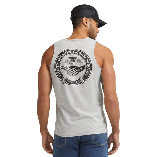 Dirty hands clean money haggler tank tc2321 grey