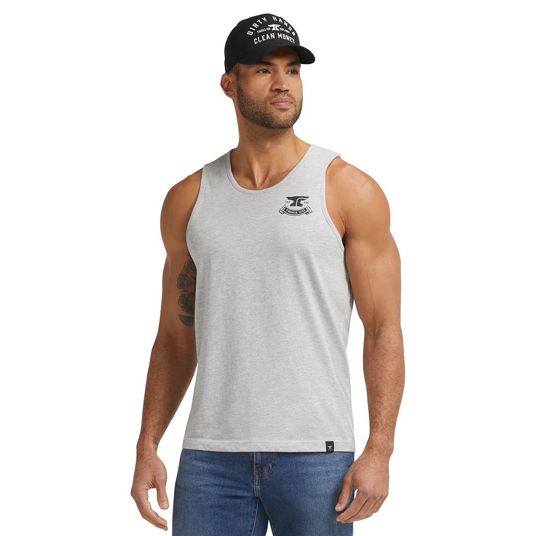 Dirty hands clean money haggler tank tc2321 grey