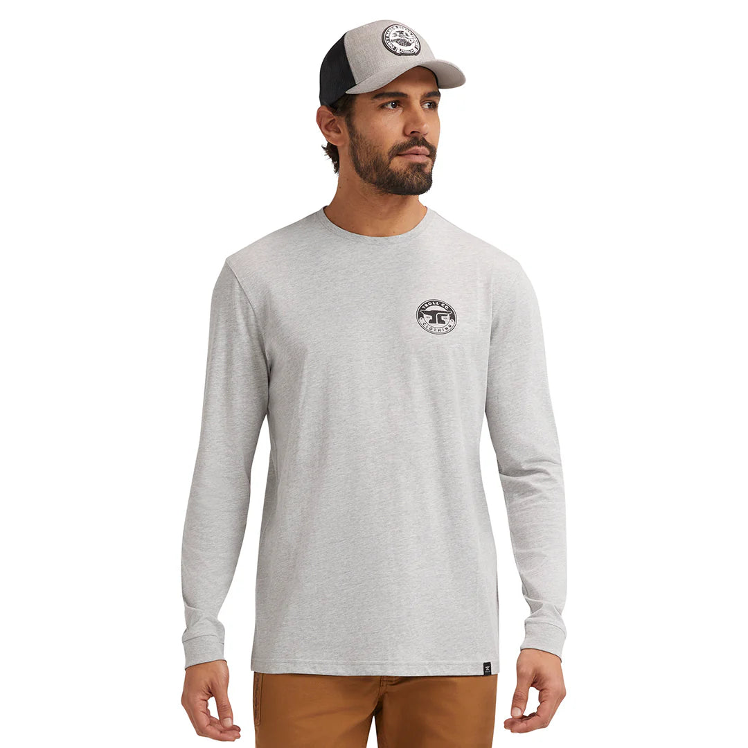 Dirty Hands Clean Money slic long sleeve tshirt tc2336 grey heather