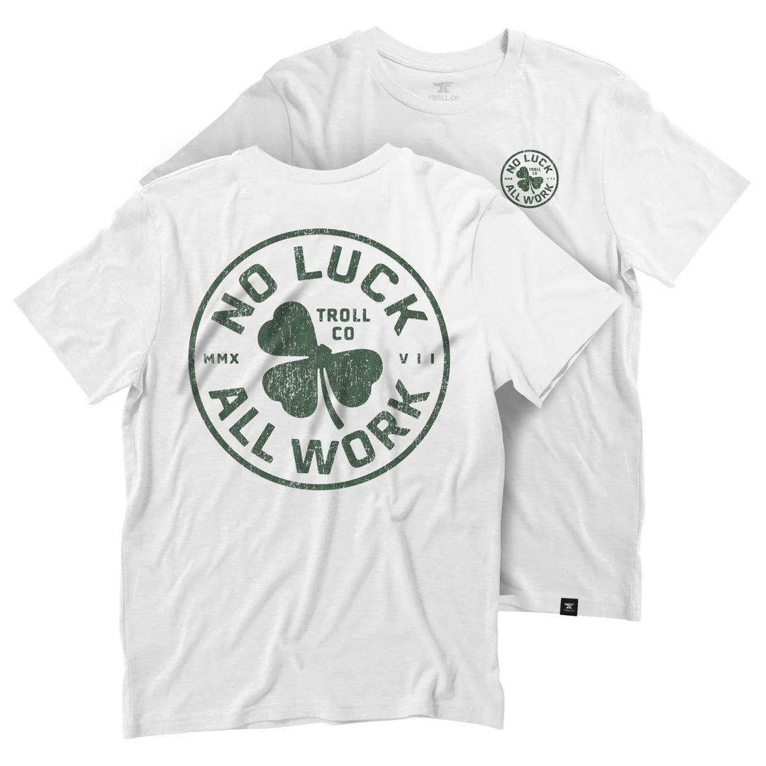 Dirty Hands Clean Money NOLAW broken clover tshirt tc3020 white