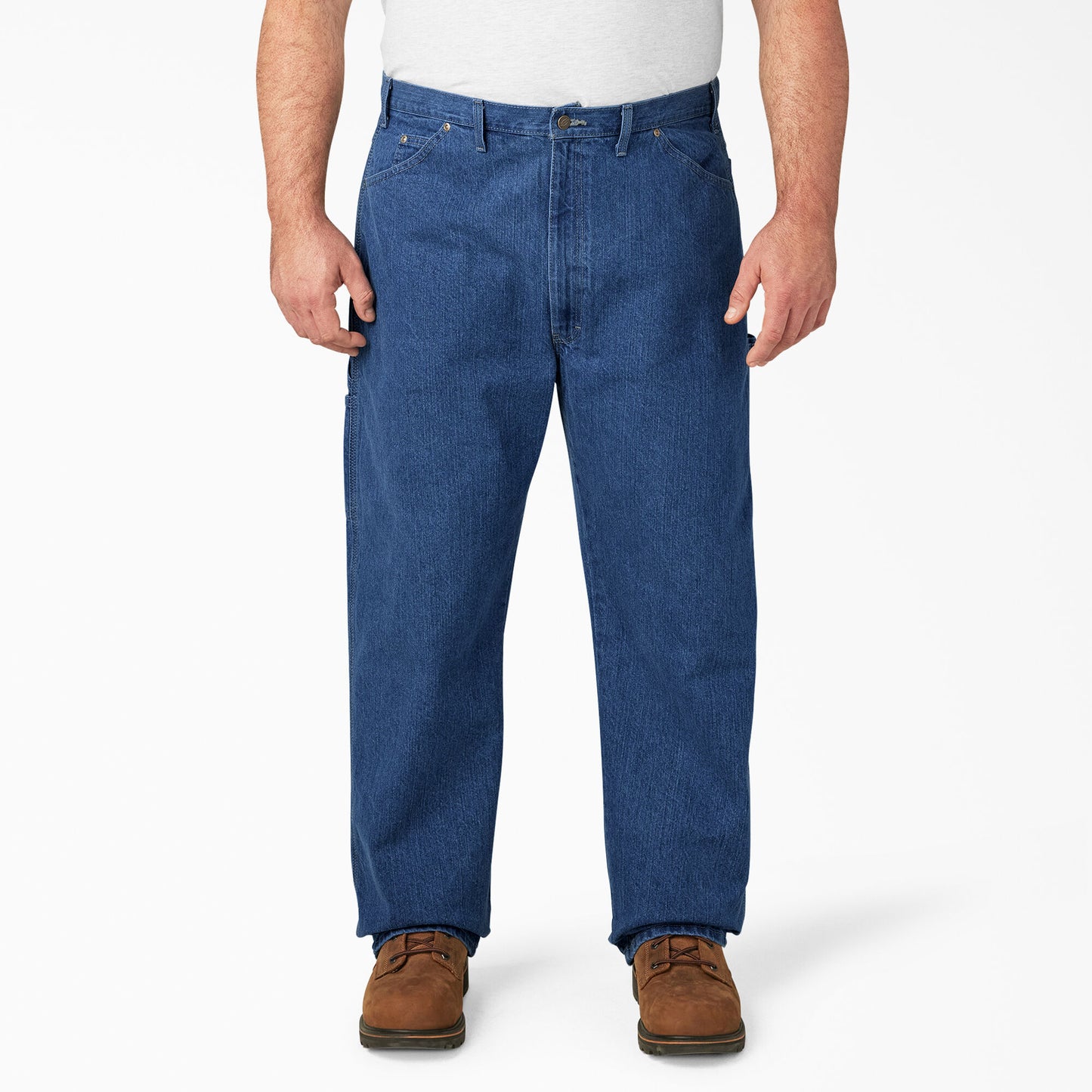 Dickies Relaxed Fit Heavyweight Carpenter Jeans 1993snd stonewash indigo blue