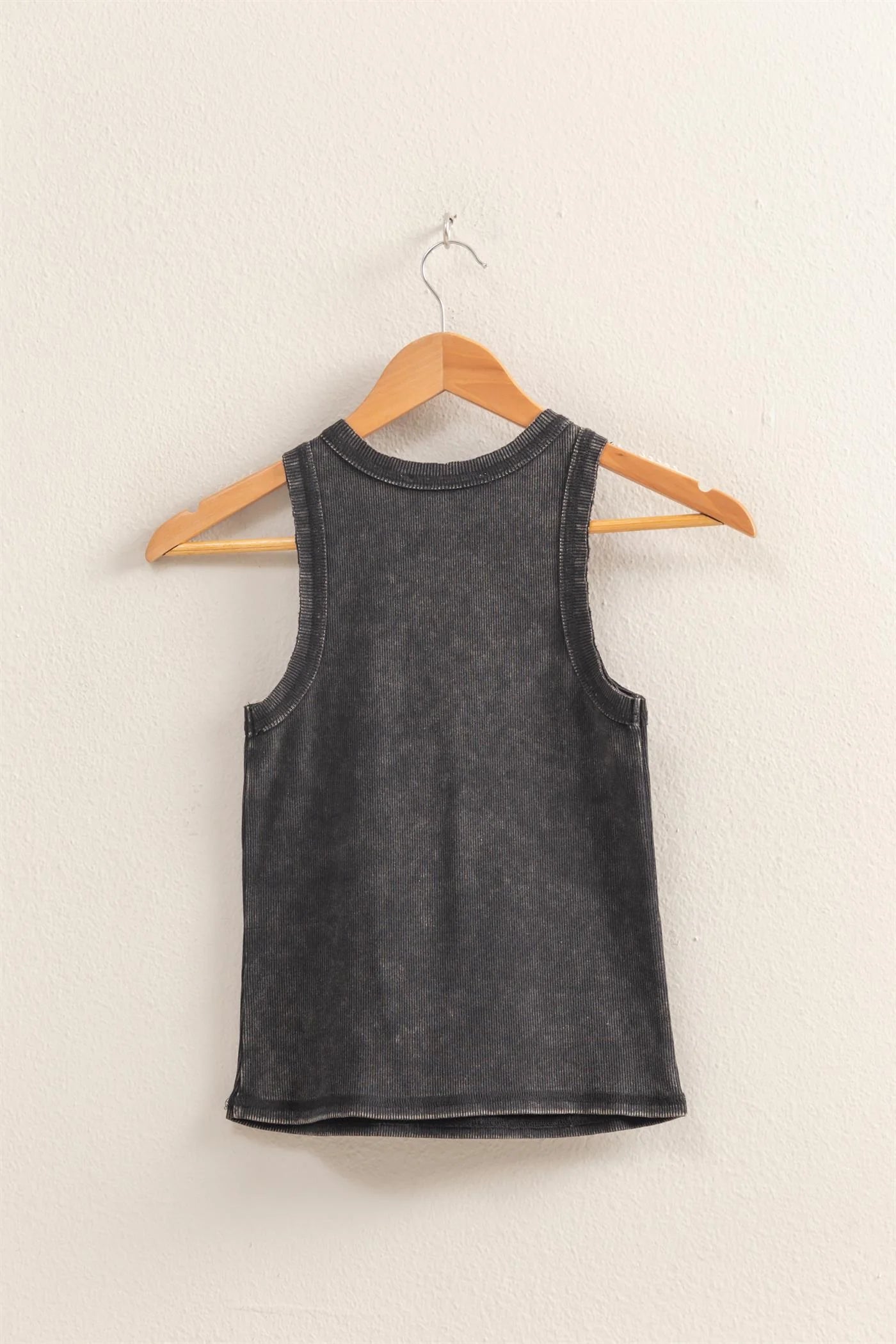Malibu washed rib tank top dz25a894 black