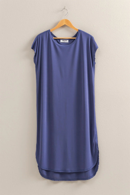 Malibu lightweight tshirt dress dz25e307 dusty indigo
