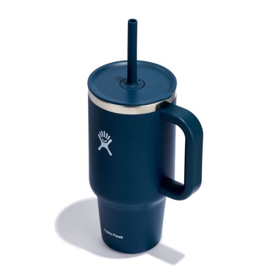 Hydroflask 40 oz All Around™ Travel Tumbler - Insulated tumbler with handle and straw. tt40ps464 indigo