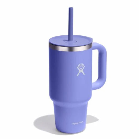Hydroflask 40 oz All Around™ Travel Tumbler - Insulated tumbler with handle and straw. tt40ps474 lupine