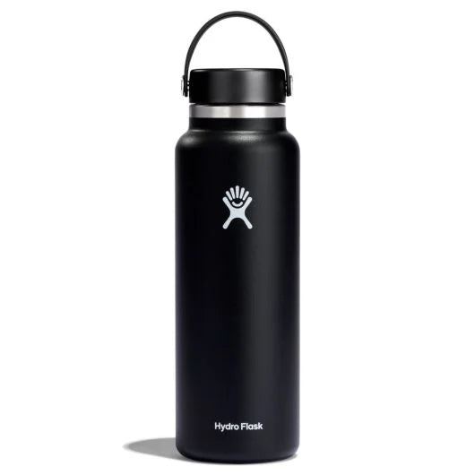 Hydroflask 40 oz Wide Mouth Large wide mouth water bottle for easy drinking. w40bts001 black
