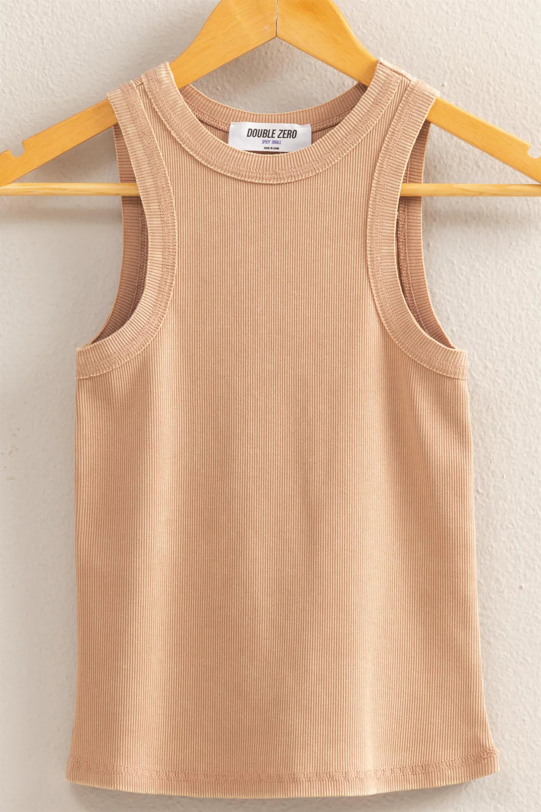 Malibu washed rib tank top dz25a894 dark taupe