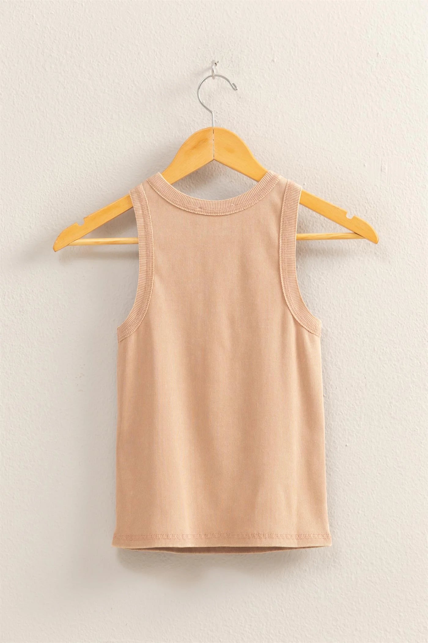 Malibu washed rib tank top dz25a894 dark taupe