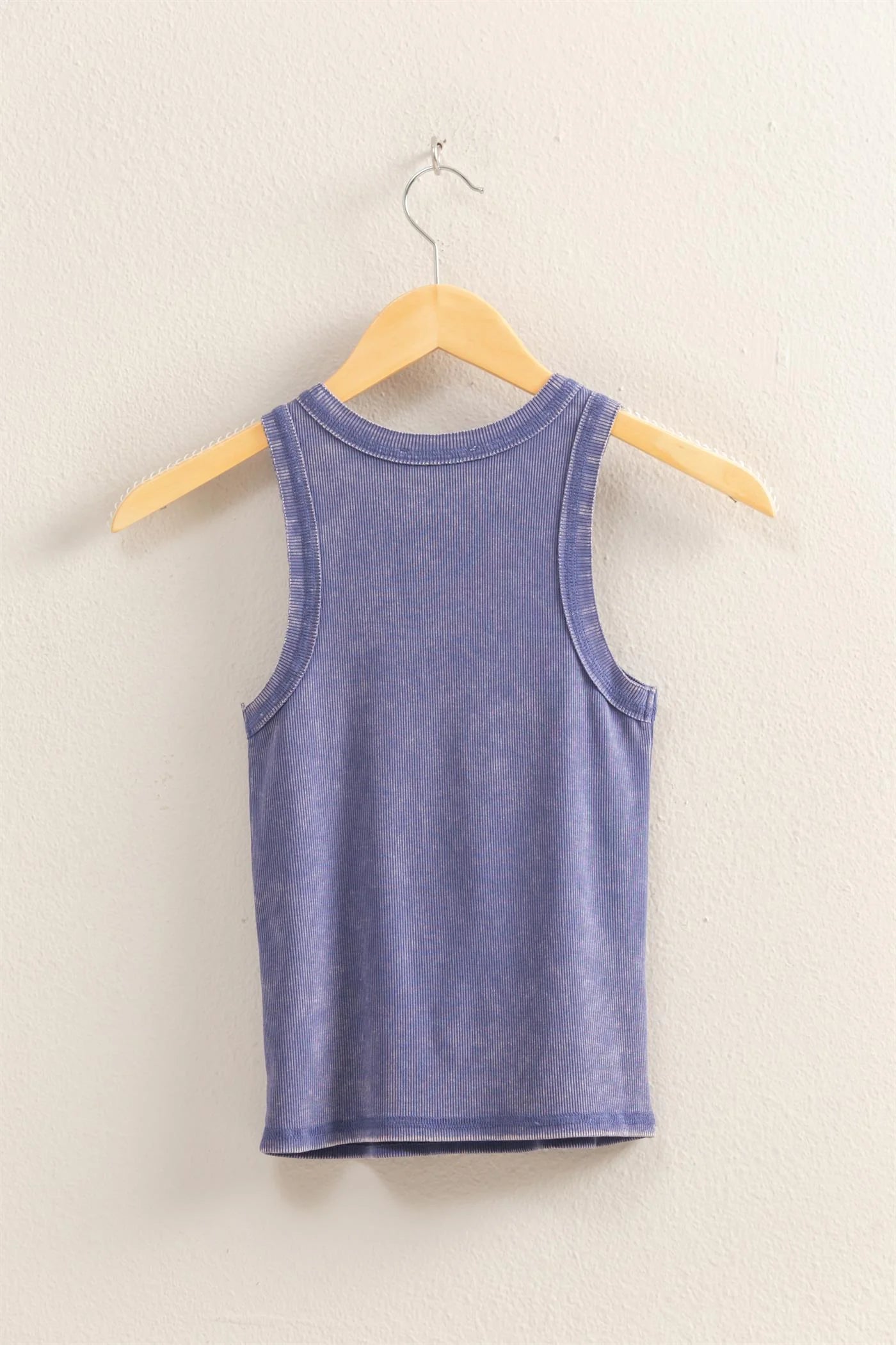 Malibu washed rib tank top dz25a894 dusty indigo