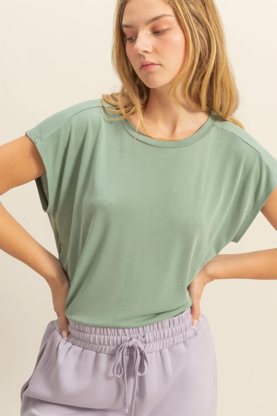 Malibu tshirt dz25a902 sage green