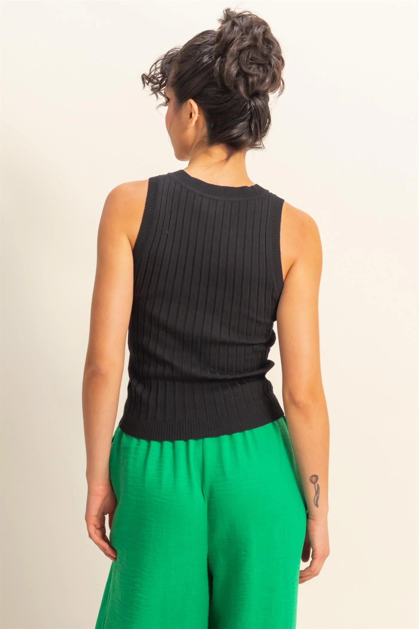 Malibu ribbed knit tank dz25a906 black