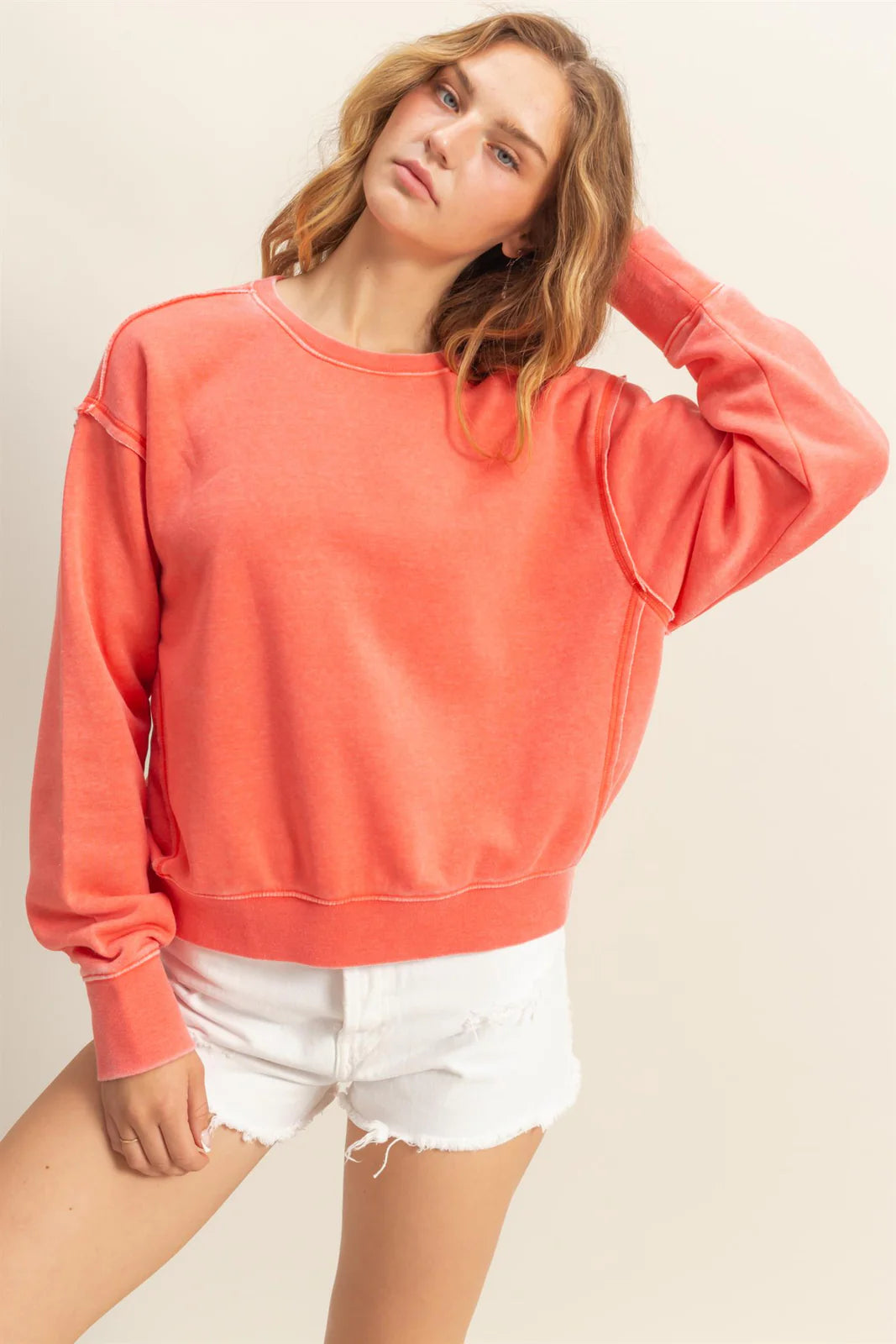 Malibu crewneck dz25a974 coral