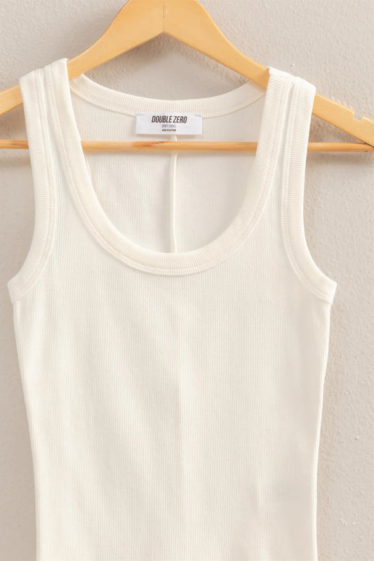 Malibu ribbed tank dz25c448 white