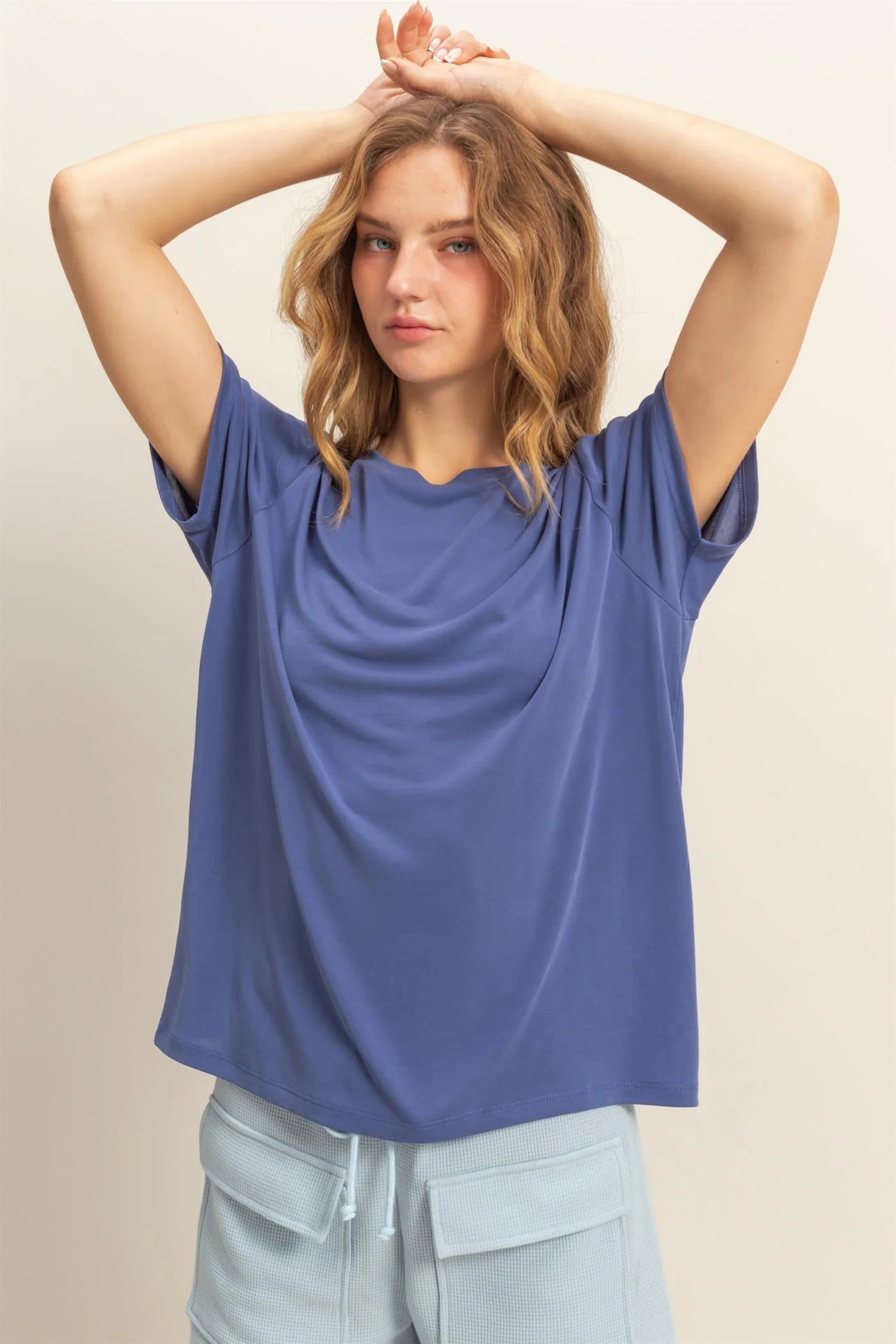 Malibu perfect tshirt dz25c449 dusty indigo
