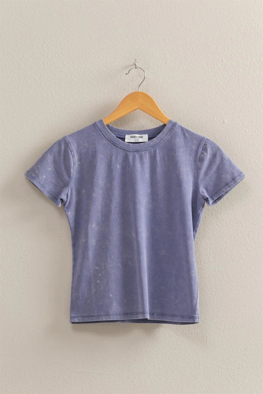 Malibu acid wash tshirt dz25c549 dusty indigo
