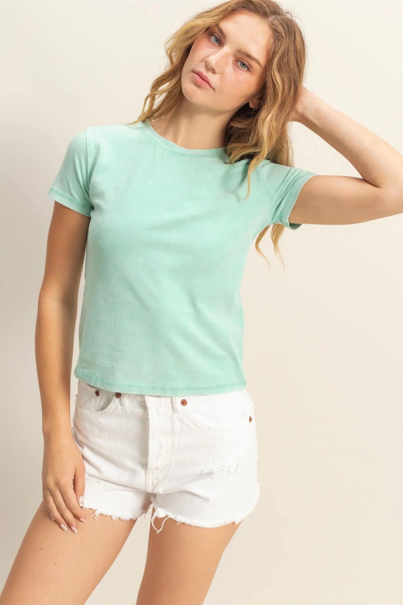 Malibu acid wash tshirt dz25c549 turquoise