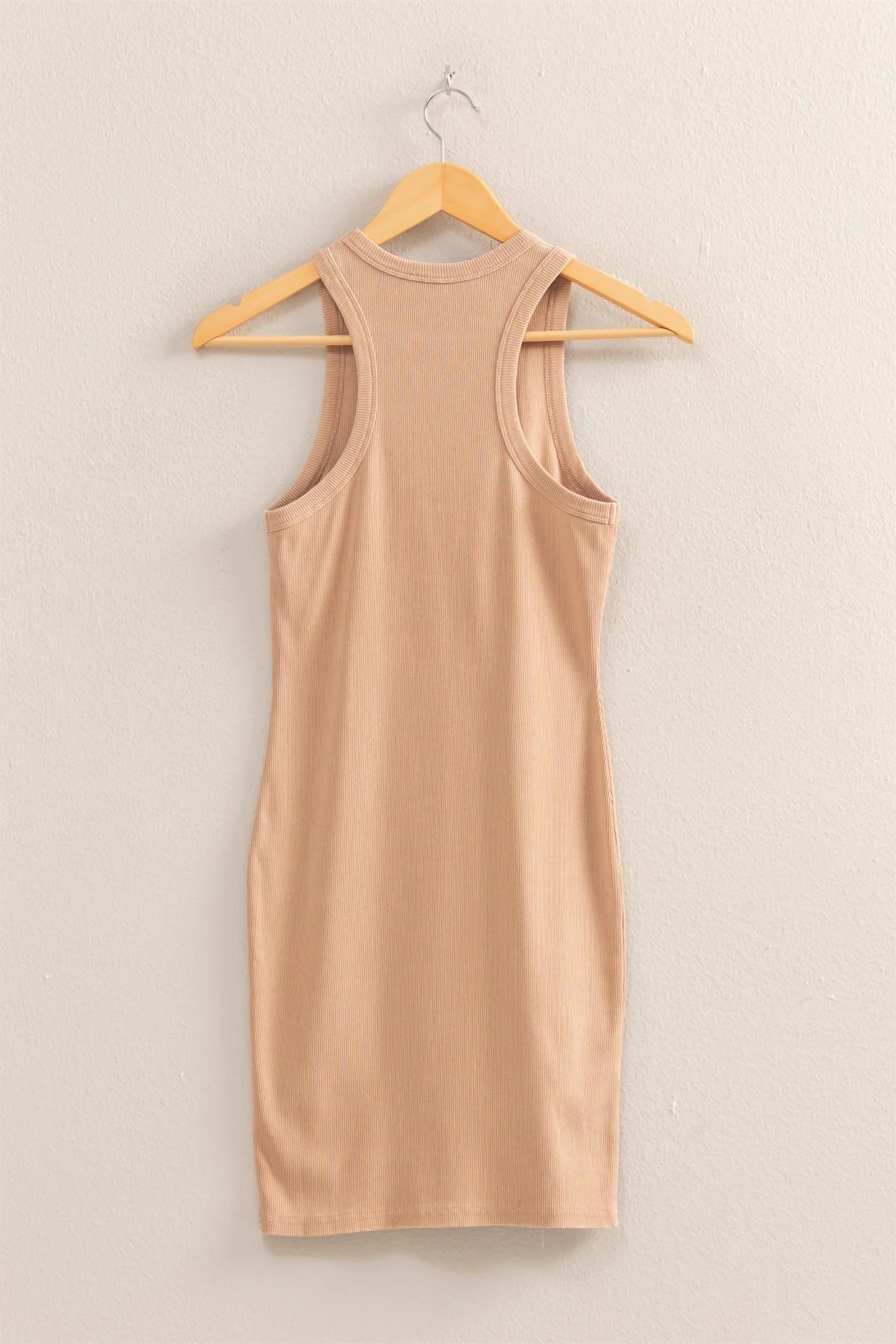 Malibu acid wash rib dress dz25e297 dark taupe