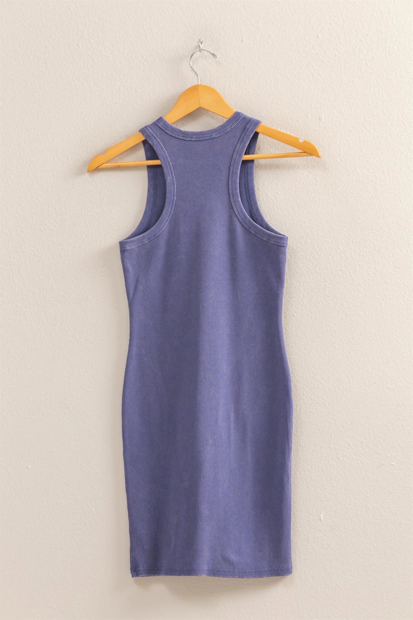 Malibu acid wash rib dress dz25e297 dusty indigo