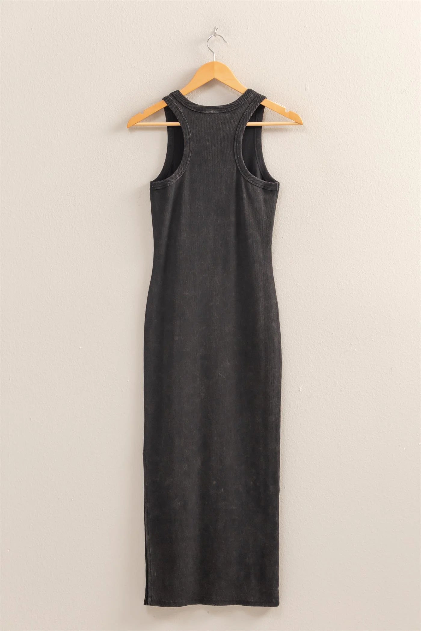 Malibu acid wash rib dress midi dz25e298 black