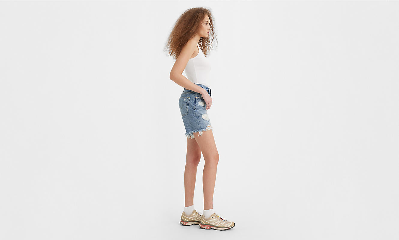 Levis 501 mid thigh short 858833-0051 camp point