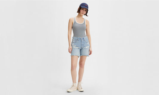 Levis 501 mid thigh short  858833-0052 earthquake